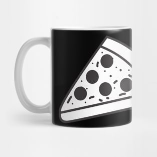 Chicago Deep Dish Pizza Black and White Mug